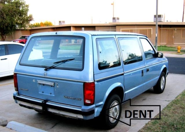 1984 Blue Dodge Caravan Minivan