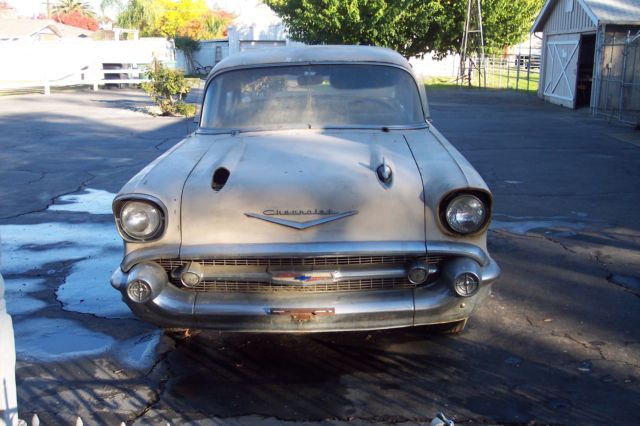 1957 Tan Chevrolet Bel Air/150/210 Sedan