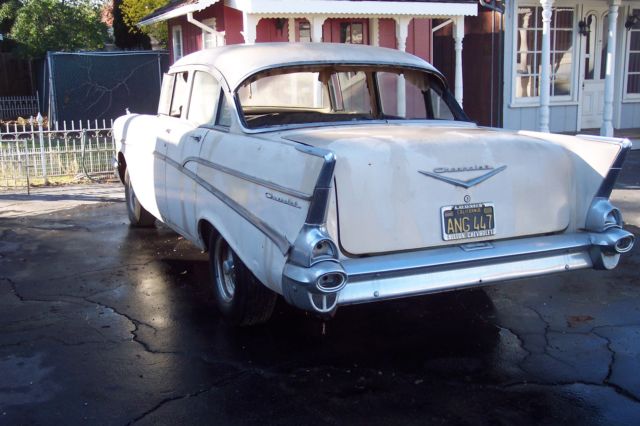 1957 Tan Chevrolet Bel Air/150/210 Sedan