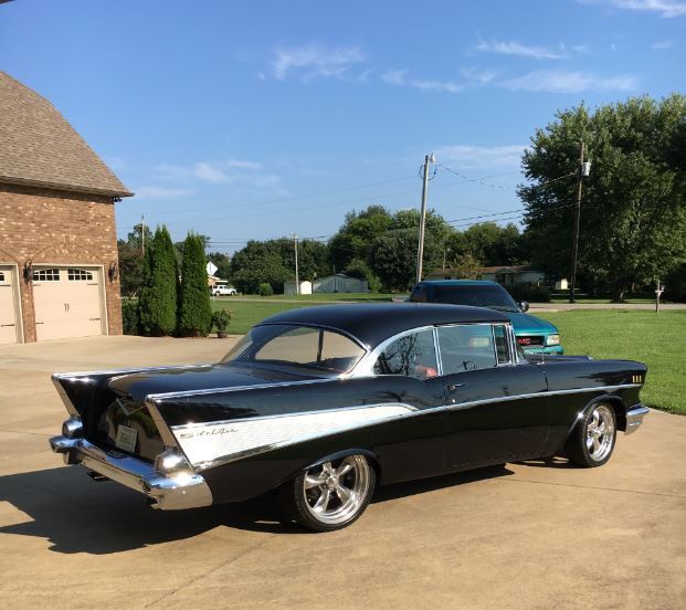 1957 Black Chevrolet Bel Air/150/210 Coupe