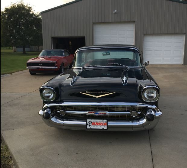1957 Black Chevrolet Bel Air/150/210 Coupe