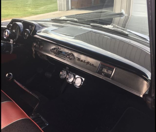 1957 Black Chevrolet Bel Air/150/210 Coupe