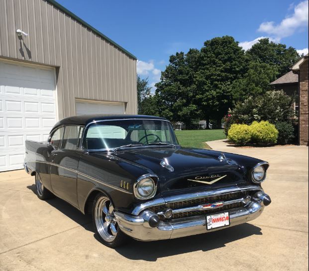 1957 Black Chevrolet Bel Air/150/210 Coupe