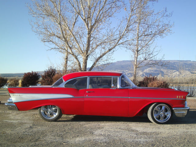 1957 Red Chevrolet Bel Air/150/210 Coupe