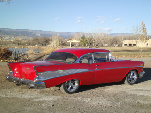 1957 Red Chevrolet Bel Air/150/210 Coupe