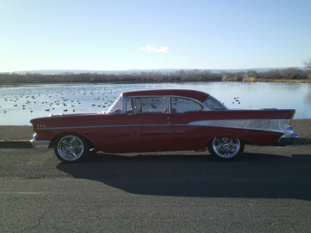 1957 Red Chevrolet Bel Air/150/210 Coupe