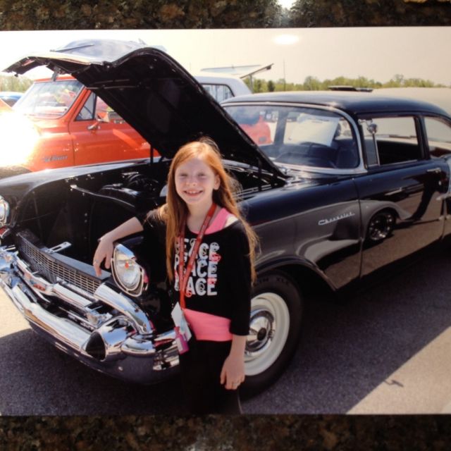 1957 Burgundy Chevrolet Bel Air/150/210 Sedan