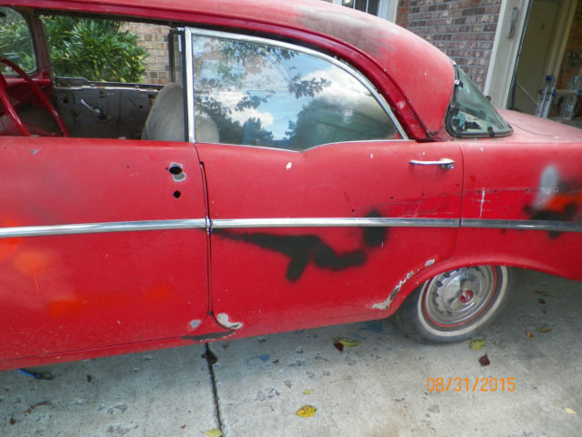 1957 RED Chevrolet Bel Air/150/210 4 DR HARD TOP