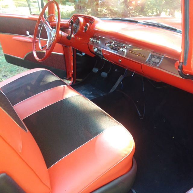 1957 Red Chevrolet Bel Air/150/210 2 dr htp
