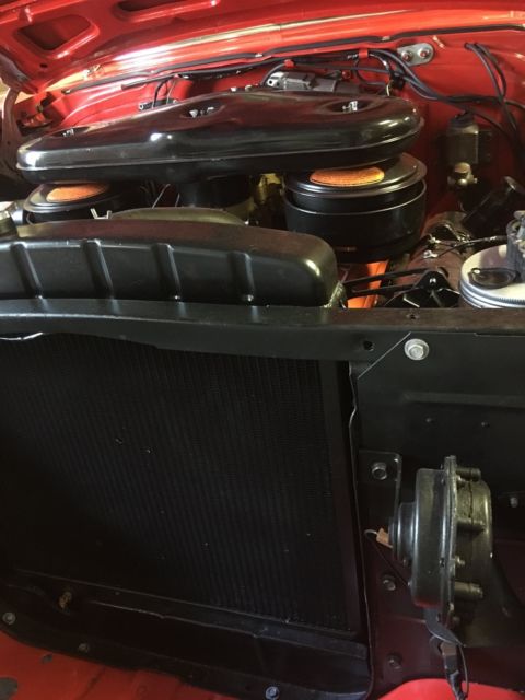 1957 Red Chevrolet Bel Air/150/210 Sedan