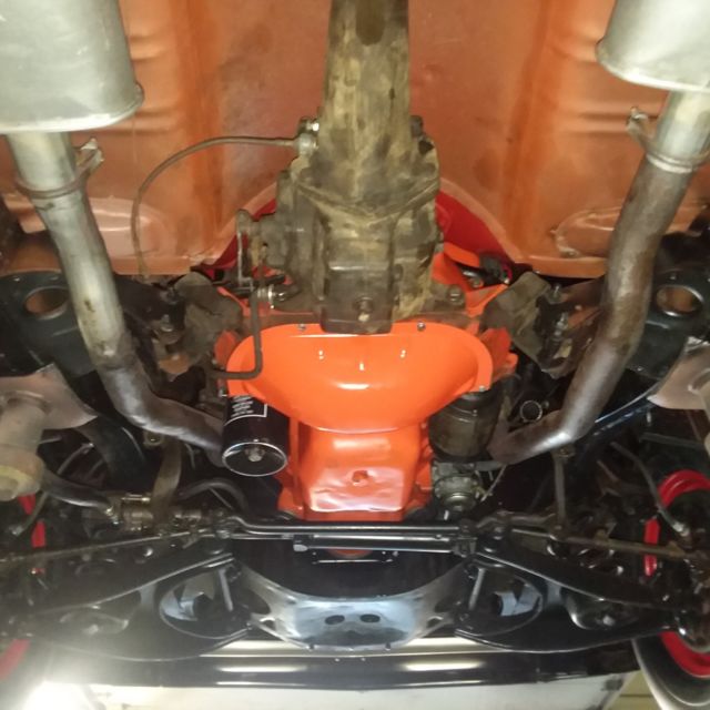 1957 Red Chevrolet Bel Air/150/210 Sedan