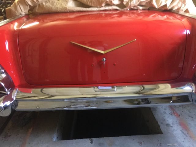 1957 Red Chevrolet Bel Air/150/210 Sedan