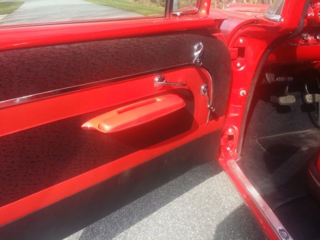 1957 Red Chevrolet Bel Air/150/210 Sedan