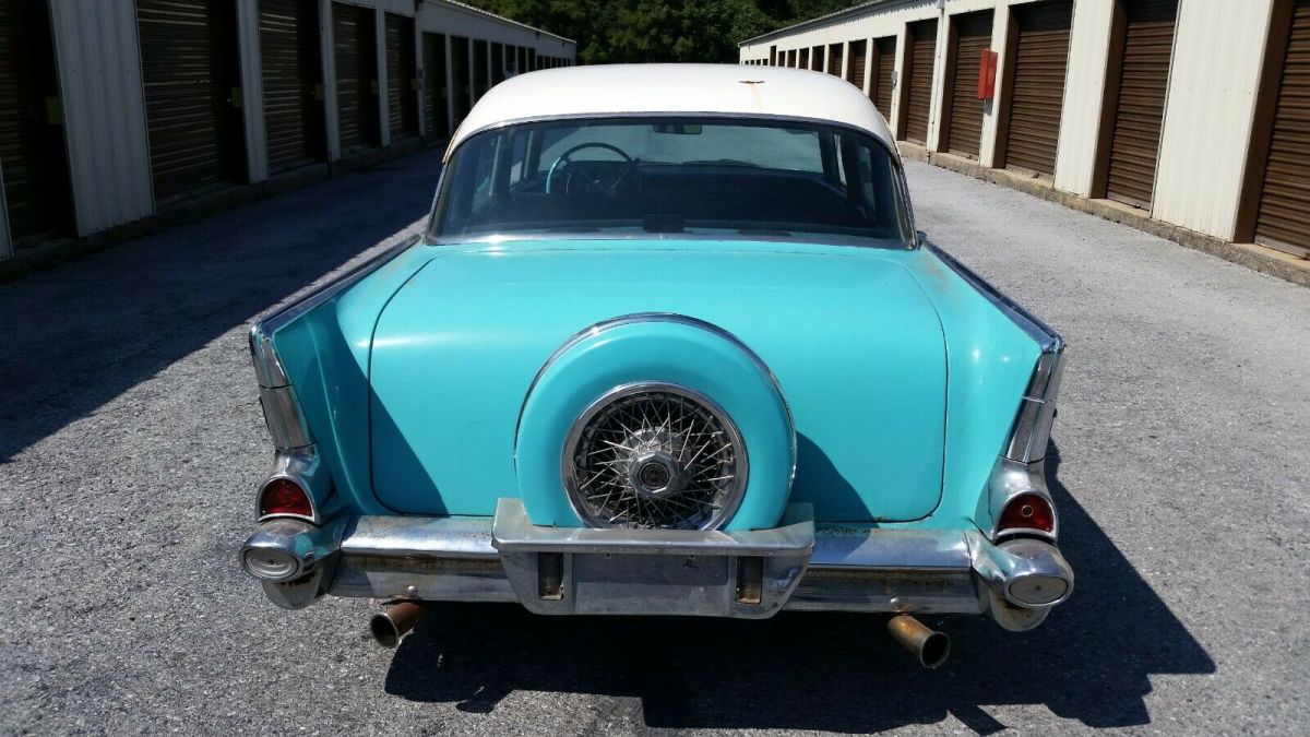 1957 Teal Chevrolet Bel Air/150/210 Sedan