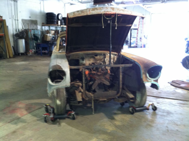 1957 Red Chevrolet Bel Air/150/210 Sedan