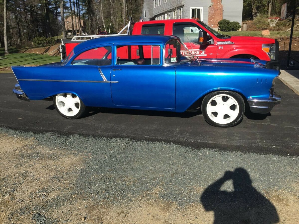 1957 Blue Chevrolet Bel Air/150/210 Sedan