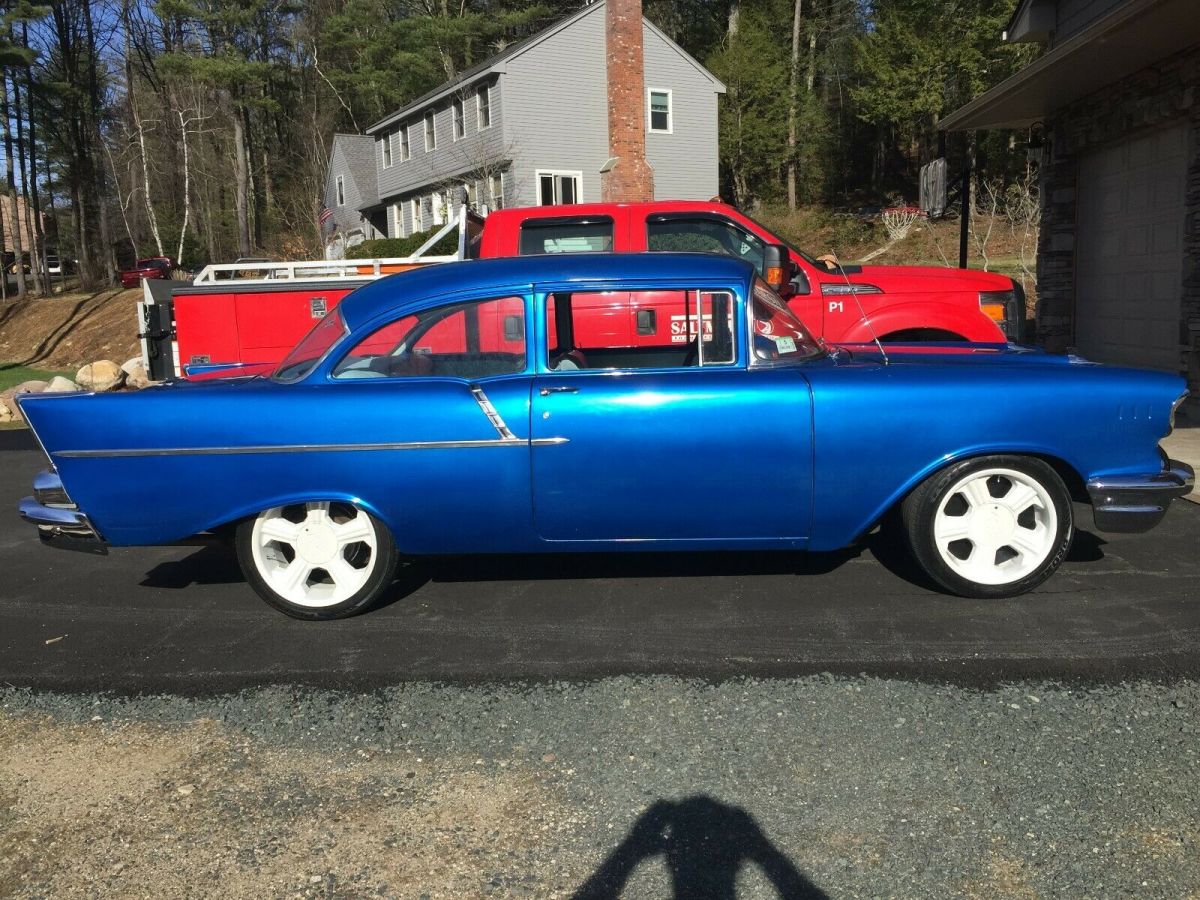 1957 Blue Chevrolet Bel Air/150/210 Sedan