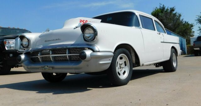 1957 White Chevrolet Bel Air/150/210