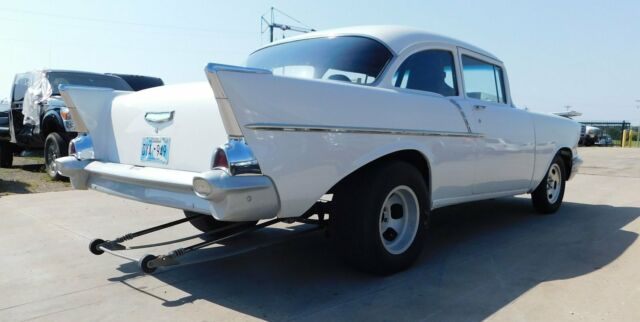 1957 White Chevrolet Bel Air/150/210