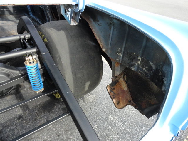 1957 blue white Chevrolet Bel Air/150/210 2 door post