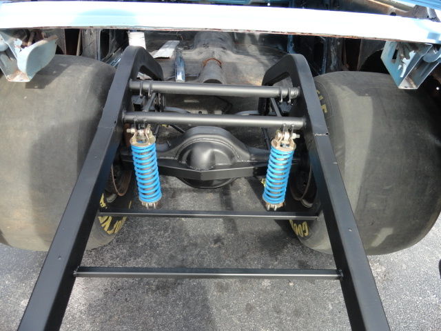 1957 blue white Chevrolet Bel Air/150/210 2 door post