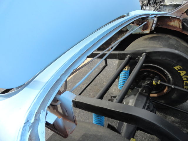 1957 blue white Chevrolet Bel Air/150/210 2 door post