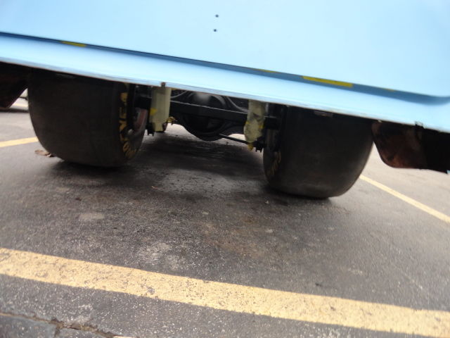 1957 blue white Chevrolet Bel Air/150/210 2 door post