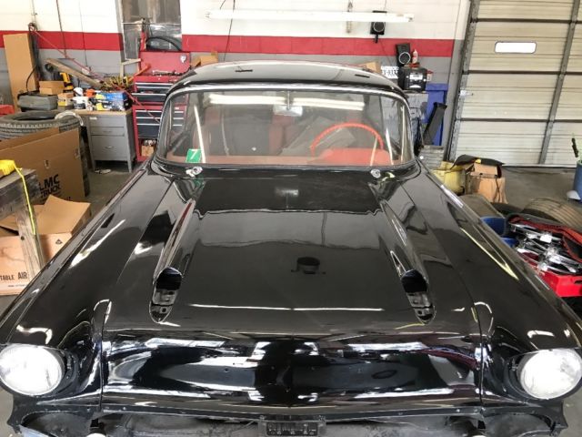 1957 Black Chevrolet Bel Air/150/210 Coupe