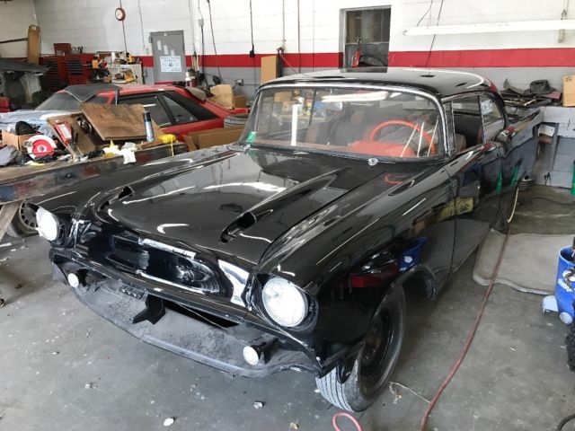 1957 Black Chevrolet Bel Air/150/210 Coupe