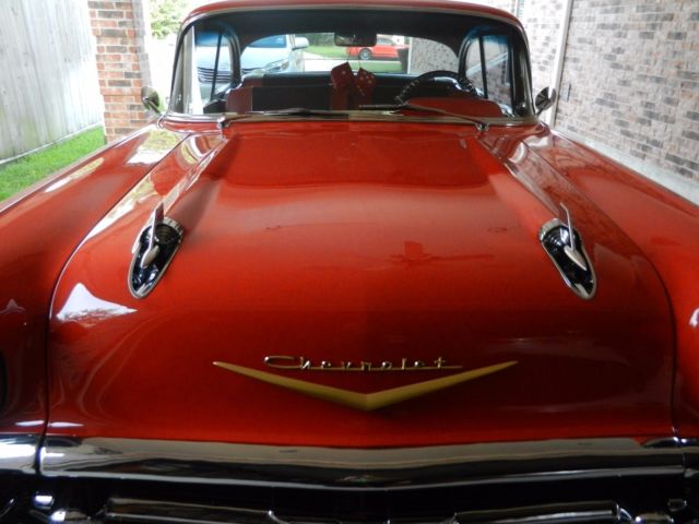 1957 Red Chevrolet Bel Air/150/210 Coupe
