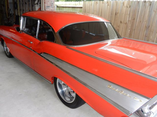 1957 Red Chevrolet Bel Air/150/210 Coupe