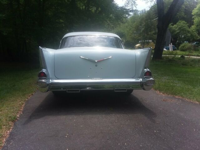 1957 White Chevrolet Bel Air/150/210 Coupe