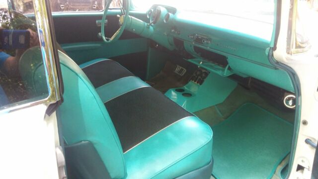 1957 White Chevrolet Bel Air/150/210 Coupe