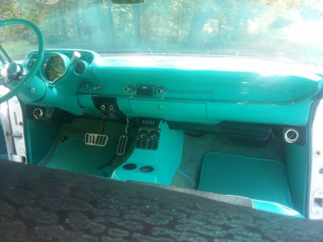 1957 White Chevrolet Bel Air/150/210 Coupe