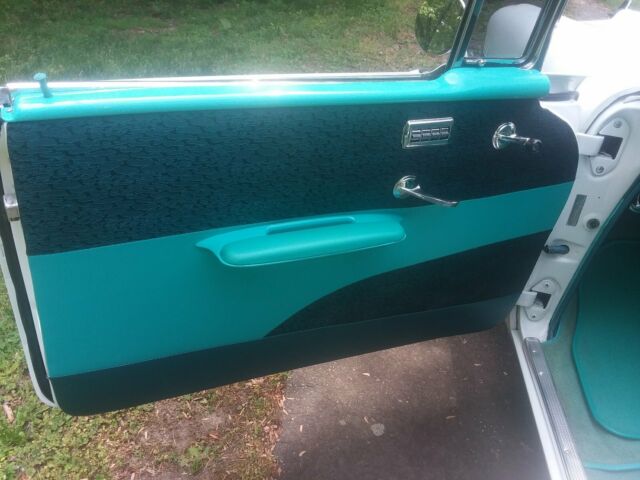 1957 White Chevrolet Bel Air/150/210 Coupe