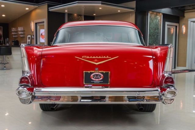 1957 Red Chevrolet Bel Air/150/210 Coupe