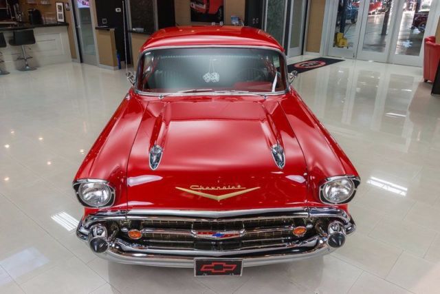 1957 Red Chevrolet Bel Air/150/210 Coupe