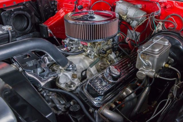 1957 Red Chevrolet Bel Air/150/210 Coupe
