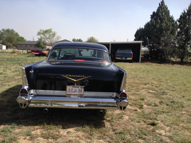 1957 Black Chevrolet Bel Air/150/210 2 door Hardtop