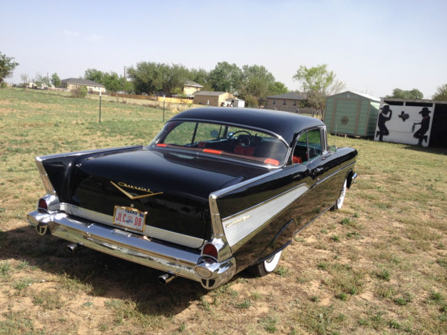 1957 Black Chevrolet Bel Air/150/210 2 door Hardtop