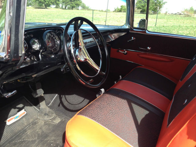 1957 Black Chevrolet Bel Air/150/210 2 door Hardtop