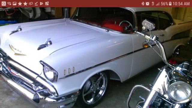 1957 White Chevrolet Bel Air/150/210 Coupe