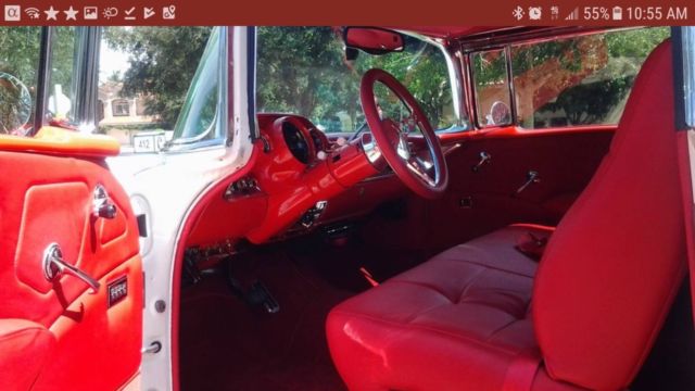 1957 White Chevrolet Bel Air/150/210 Coupe