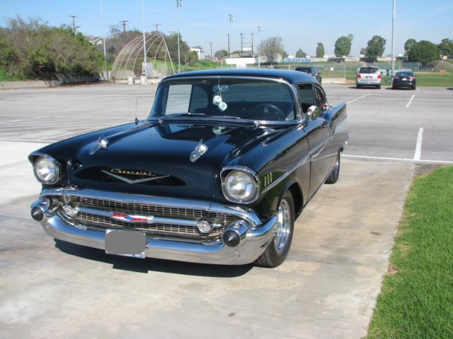 1957 Black Chevrolet Bel Air/150/210
