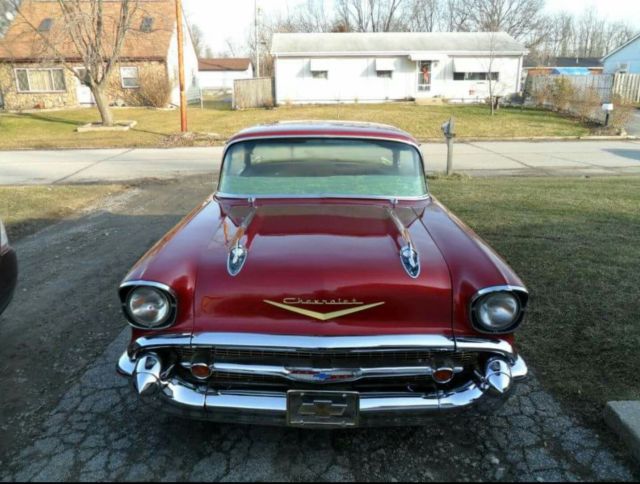 1957 candy apple red Chevrolet Bel Air/150/210 Coupe