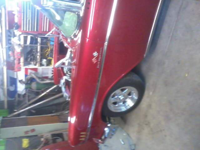 1957 candy apple red Chevrolet Bel Air/150/210 Coupe