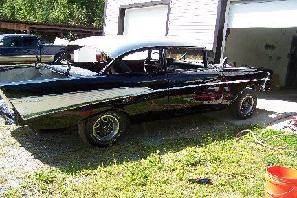 1957 Black Chevrolet Bel Air/150/210