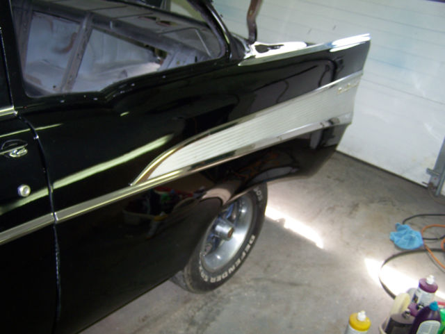 1957 Black Chevrolet Bel Air/150/210