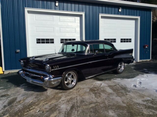 1957 Purple Chevrolet Bel Air/150/210 Coupe