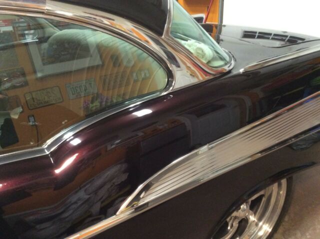 1957 Purple Chevrolet Bel Air/150/210 Coupe